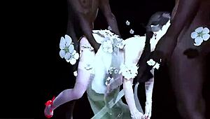 two bbc fuck bigboobs chick in 3d animation 244