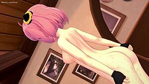 anya wants to ride after gym in adult hentai version