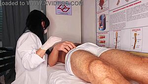 Nurse watches patient’s erection with intense curiosity!