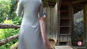 Hey, have you seen Hitoub-703 with Azusa Itagaki and Love Saotome in hot springs?