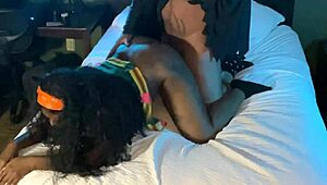 Cheerleaders have fun with big black cocks and get fucked hard