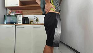 hey, wanna know about risky sex with my husband’s friend while he’s in the shower? we almost got caught banging in shorts!