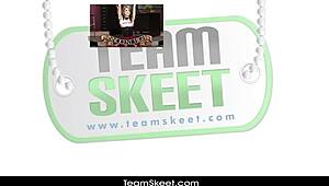 masseur scores deepthroat blowjob from hot client babe