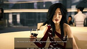 Footjob under the table at restaurant, so hot! 🔥 Tales from Unending Void.