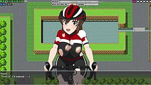 Girl Paints Her Body Entirely, Paint Washes Off In Rain During Flash Cycling Ride.