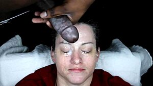 Dirtydee's slave gets drenched in cum bukkake madness.