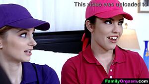 FamilyOrgasm Men Compete with Stepdaughters’ Wild Action