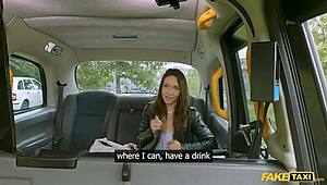 Fake taxi ride with tight Russian Kristina Grace gets wild! 😜