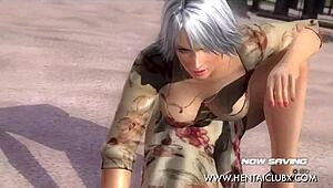 ecchi fan service in dead or alive 5 ultimate with christie in sexy dress