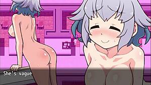 Exhibitionist Girl Serina Suzuyo Flashes And Masturbates In Anime Game!