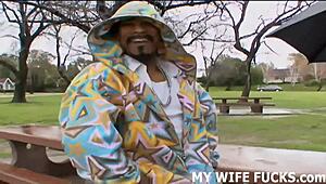 Loving stranger cock in tight pussy