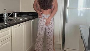 Damn, My Roommate Slams Me Hard in the Kitchen!