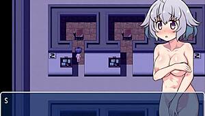 Exhibitionist Girl Serina Suzuyo Flashes And Masturbates In Anime Game!