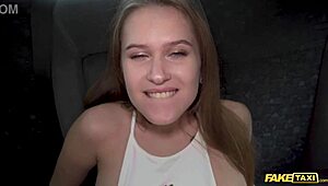 Fake Taxi driver, she ditched the condom for raw ass action! 😲