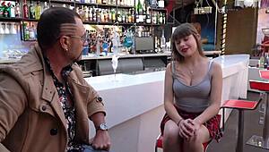 I Bang French Pornstar Luna Rival with Her Hairy Pussy in a Night Club