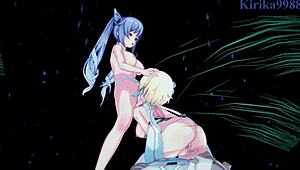 Lumine And Keqing And Mona In Intense Lesbian Play