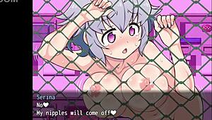 Exhibitionist Girl Serina Suzuyo Flashes And Masturbates In Anime Game!
