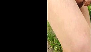 german chubby amateur flashes nylon in public on a cable car mountain visit