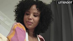 i can’t believe romy indy got stuck under the bed. curly slut banged deep in horny hostel!