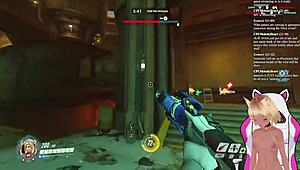 Vtuber Lewdneko Plays Overwatch And Gets Spanked