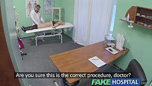 Hot Blonde Nurse Examines Patient Intimately