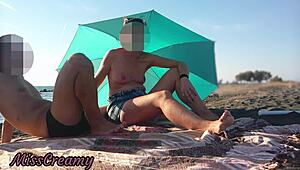I'm Shocked Flashing My Cock on Public Beach!