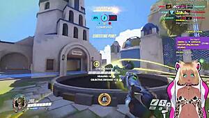 Vtuber Lewdneko Plays Overwatch And Gets Spanked