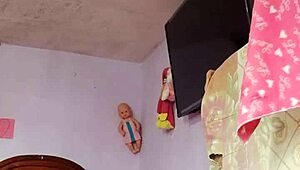 Whoa, huge cumshot solo in my step mother-in-law's room!