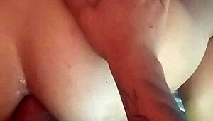 novia infiel gets gaping anal creampie from big black cock in swingers cuckold session with huge slut action