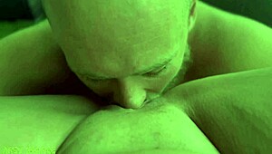 Watch this blue-eyed guy eat pussy to orgasm?