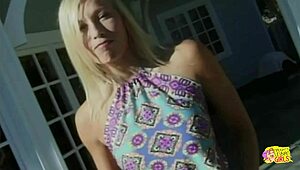 A Perfect Blonde Plugs Her Girl's Pussy and Teases Asshole Outdoors