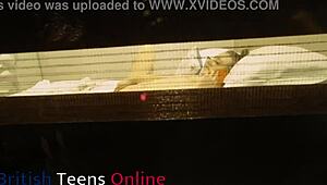 Watch your neighbour masturbate! She's flashing and teasing right now!