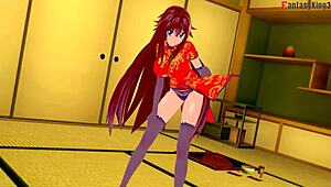 3D porn movie at a holiday festival with Rias