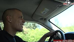 Heyy, picked up this skinny brunette teen 18+ for street sex! 😜