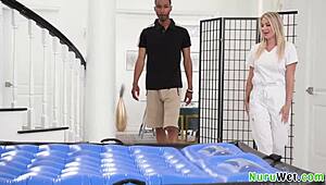 Sexy Blonde Masseuse With Nice Round Big Boobs Give Her Client A Sexual Nuru Wet Massage - Andi Avalon Scotty P