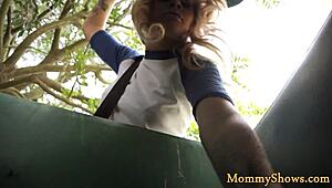 Glamcore Stepmom Scissoring Stunning Teen in Classy Scene