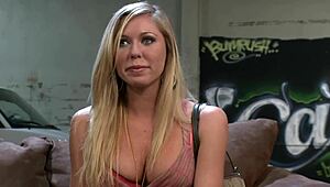 blonde milf in high heels sucking and banging a hard cock nonstop