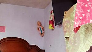 Whoa, huge cumshot solo in my step mother-in-law's room!