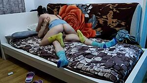 Petite teen gets fucked by classmate in tight pussy