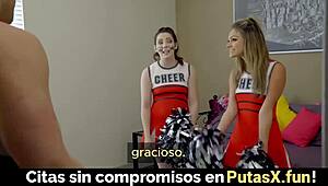 Whoa, BFF Catches Stepbro Creaming His Sister’s Pussy in Spanish Sub!