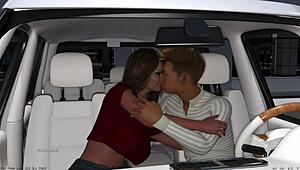 Redhead with small tits sucks cock and plays with pussy!