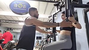 Gym personal offers help to student. Then gives private lesson at home