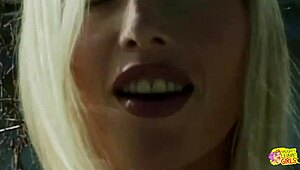 A Perfect Blonde Plugs Her Girl's Pussy and Teases Asshole Outdoors