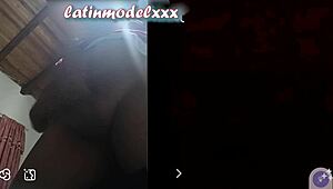 hot big ass model watches her older lover masturbate on a videocall