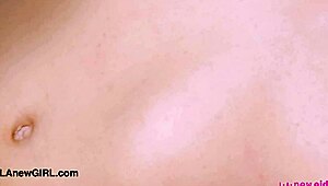 attractive brunette shows off sexy body in casting