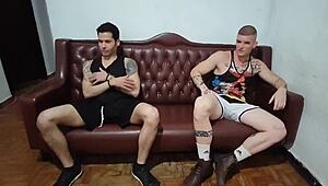 friends double penetrate blonde nympho anally