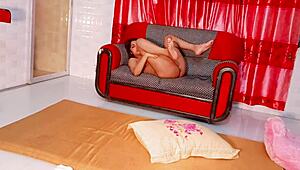 Boldly sucking and fucking my stepsister's tight pussy deepthroat style.