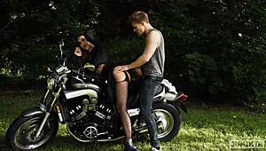 i moan while biker fucks my girlfriend on a motorcycle