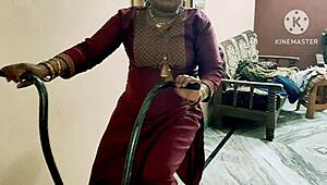 indian desi bhabhi interacts with gym boys