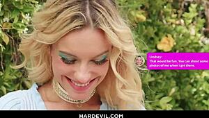 Blonde Lindsey Lakes Explores Submissive Scenarios in Stockings